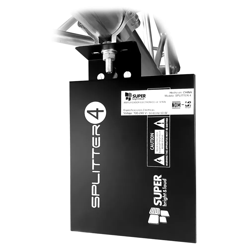 SUPERBRIGHT SPLITTER4 Amplificador Super Bright Splitter4 señal DMX 1 in 4 out