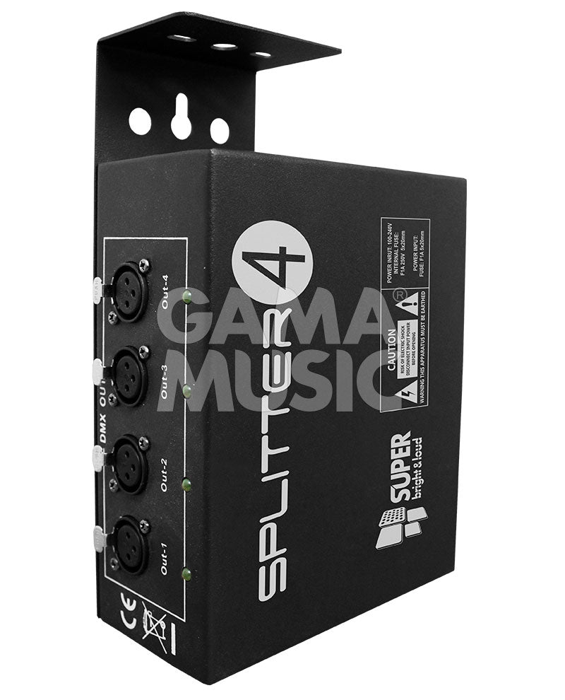 Amplificador Super Brigth Splitter4 señal DMX 1 in 4 out SUPERBRIGHT SPLITTER4