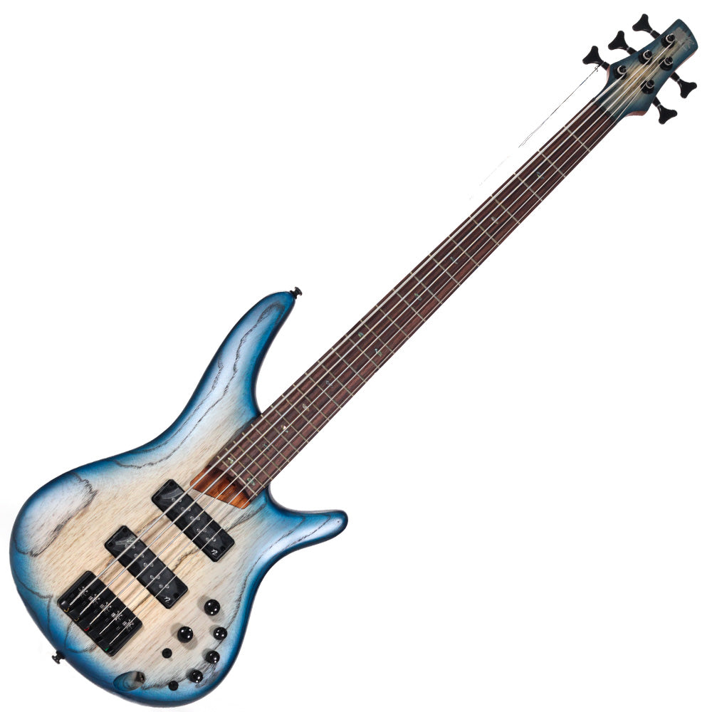 Bajo Eléctrico Ibanez sr605ectf 5 cuerdas natural sombreado azul mate SR605ECTF