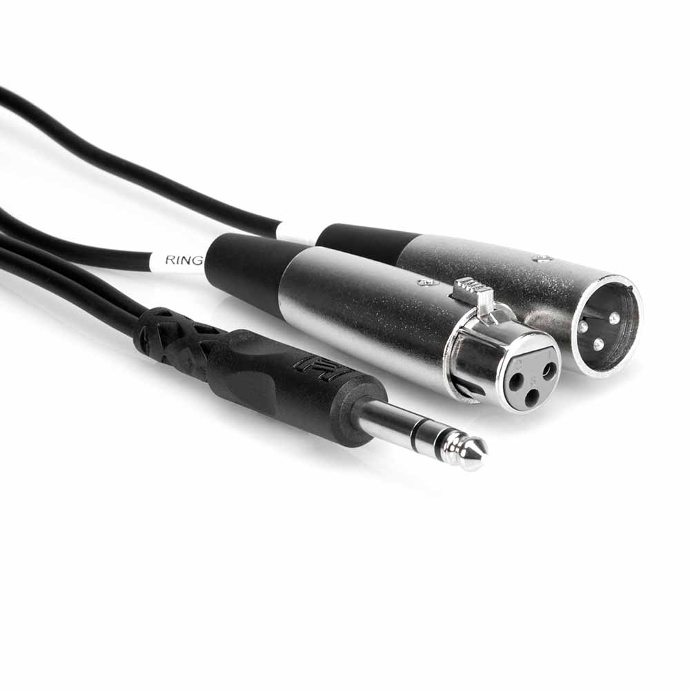 Insert Cable Hosa Src203 1/4 In Trs To Xlr3M And Xlr3F 3 Metros SRC203 3m