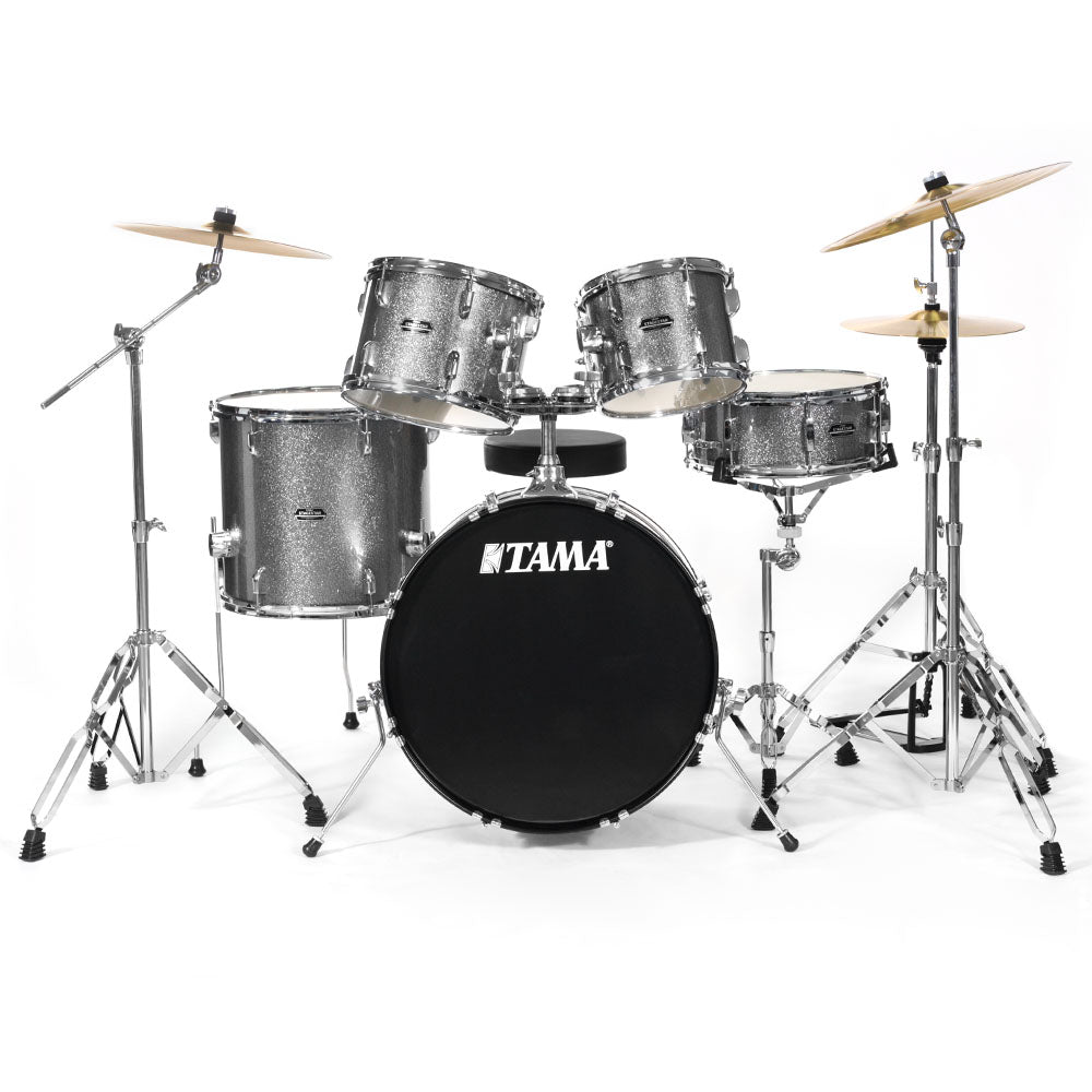 Batería Tama St52h6ccss Stagemastar 5 Piezas Plata Brillante Con Atriles Asiento Y Platillos ST52H6CCSS