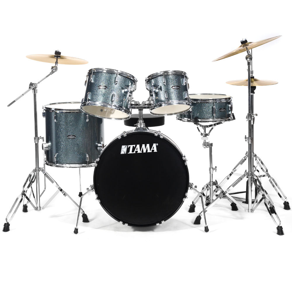 Batería Tama St52h6csem StageStar 5 Piezas Azul Agua Brillante Con Atriles Asiento Y Platillos ST52H6CSEM