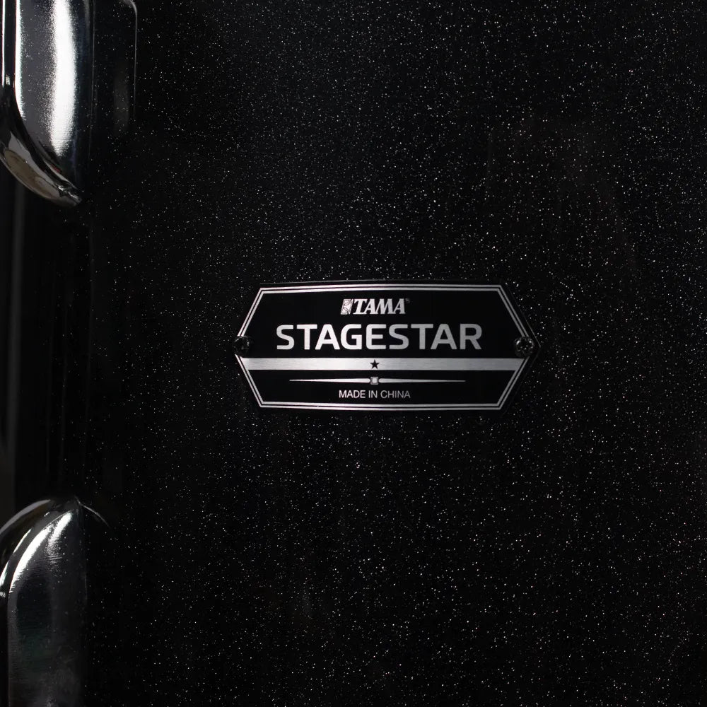Tama ST62H6CBNS Bateria Acústica Stagestar de 6 piezas Negro Brillante con Atriles, Asiento y Platillos