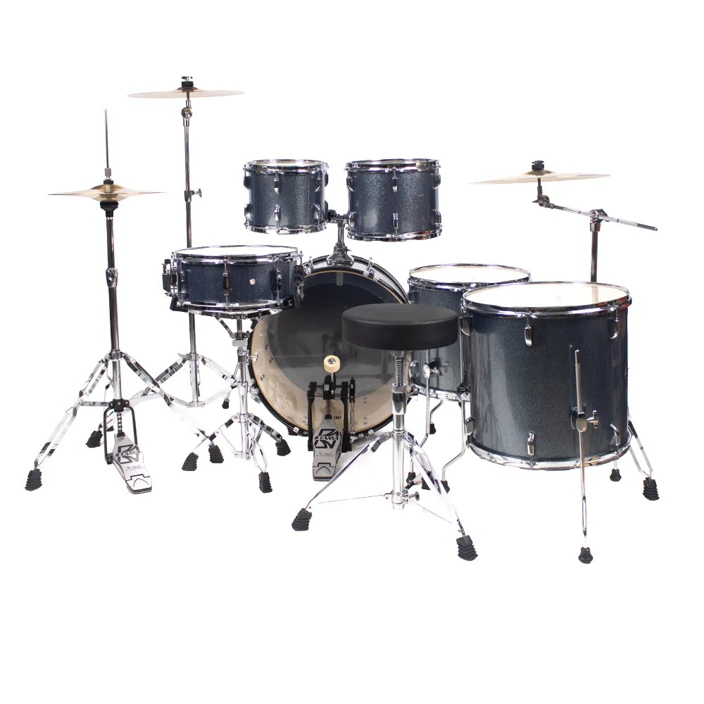 Tama ST62H6CSEM Bateria Acústica Stagestar de 6 piezas Azul Agua Brillante con Atriles, Asiento y Platillos