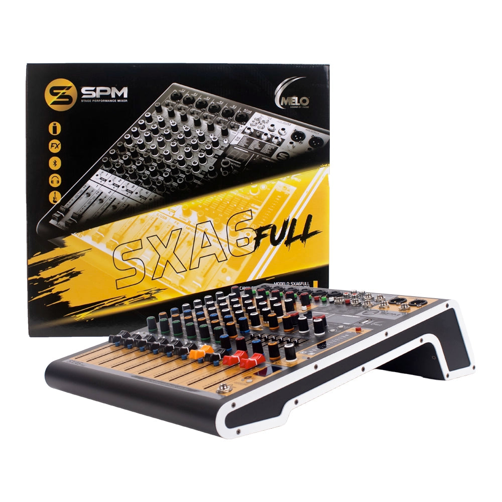 Melo SXA6FULL Mezcladora Profesional 6 Canales Reproductor USB