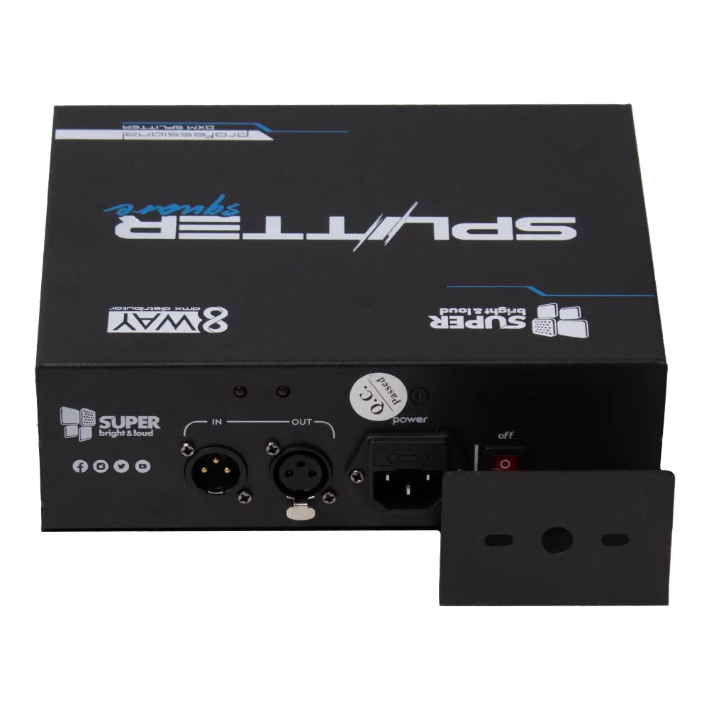 Super Bright Splittersquare Amplificador Señal Dmx 1 In 8 Out