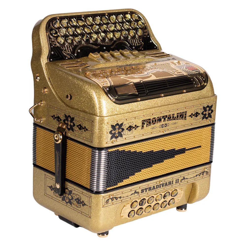 Frontalini Stradivariii Acordeón Ultracompacto 34 Botones 5 Reg Gold