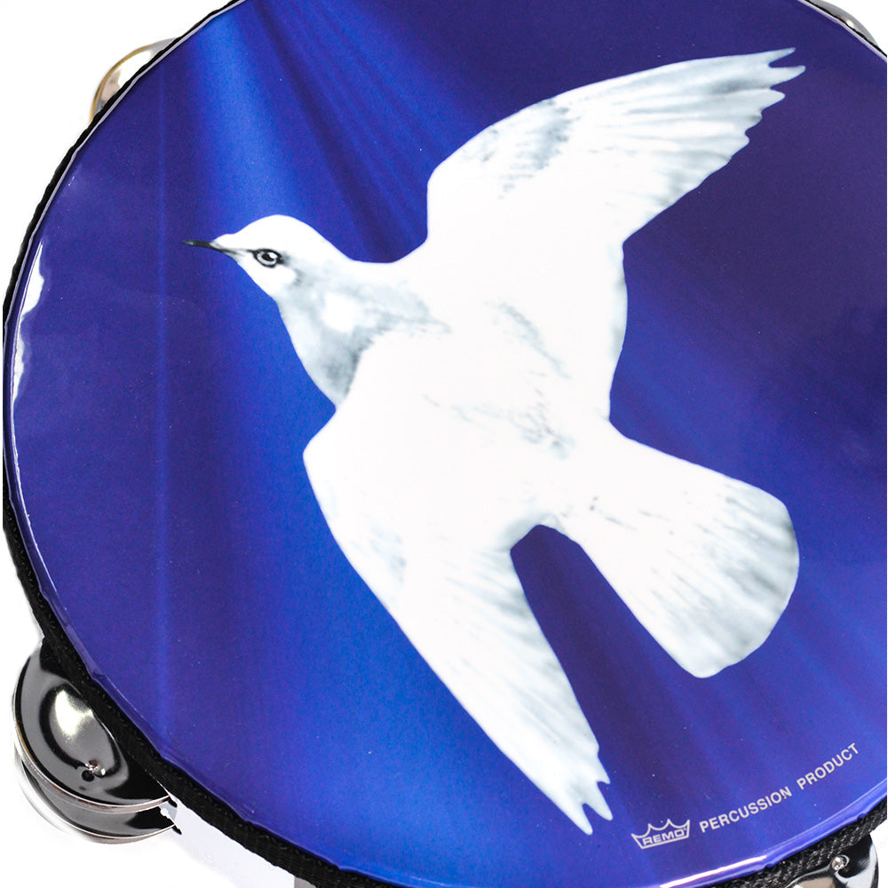 Pandero Remo 8in Ta920818 2 Hileras De Rintintines Religious Dove TA920818