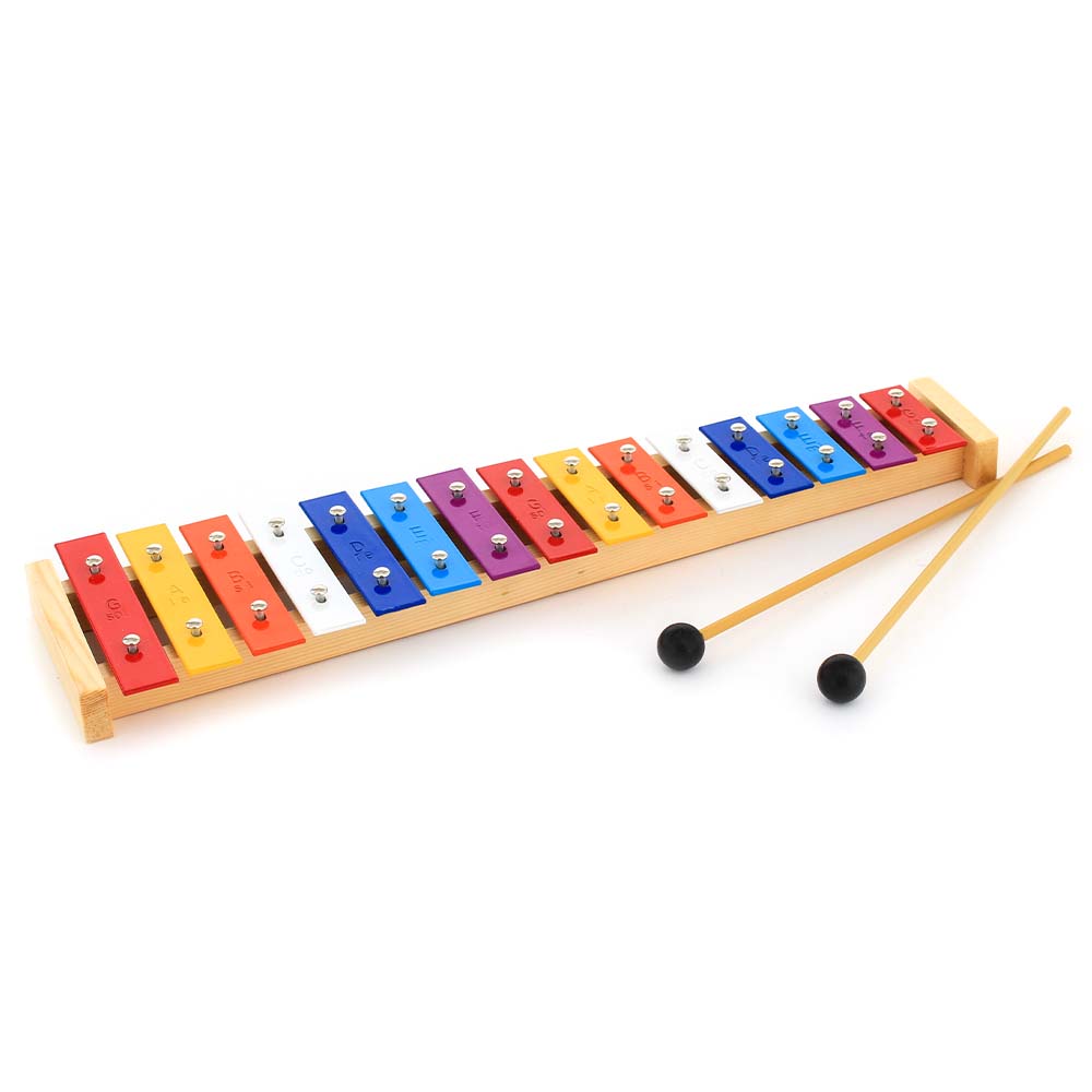 Xilófono Infantil de 15 teclas con Golpeadores de Madera SOLARIS TL15A