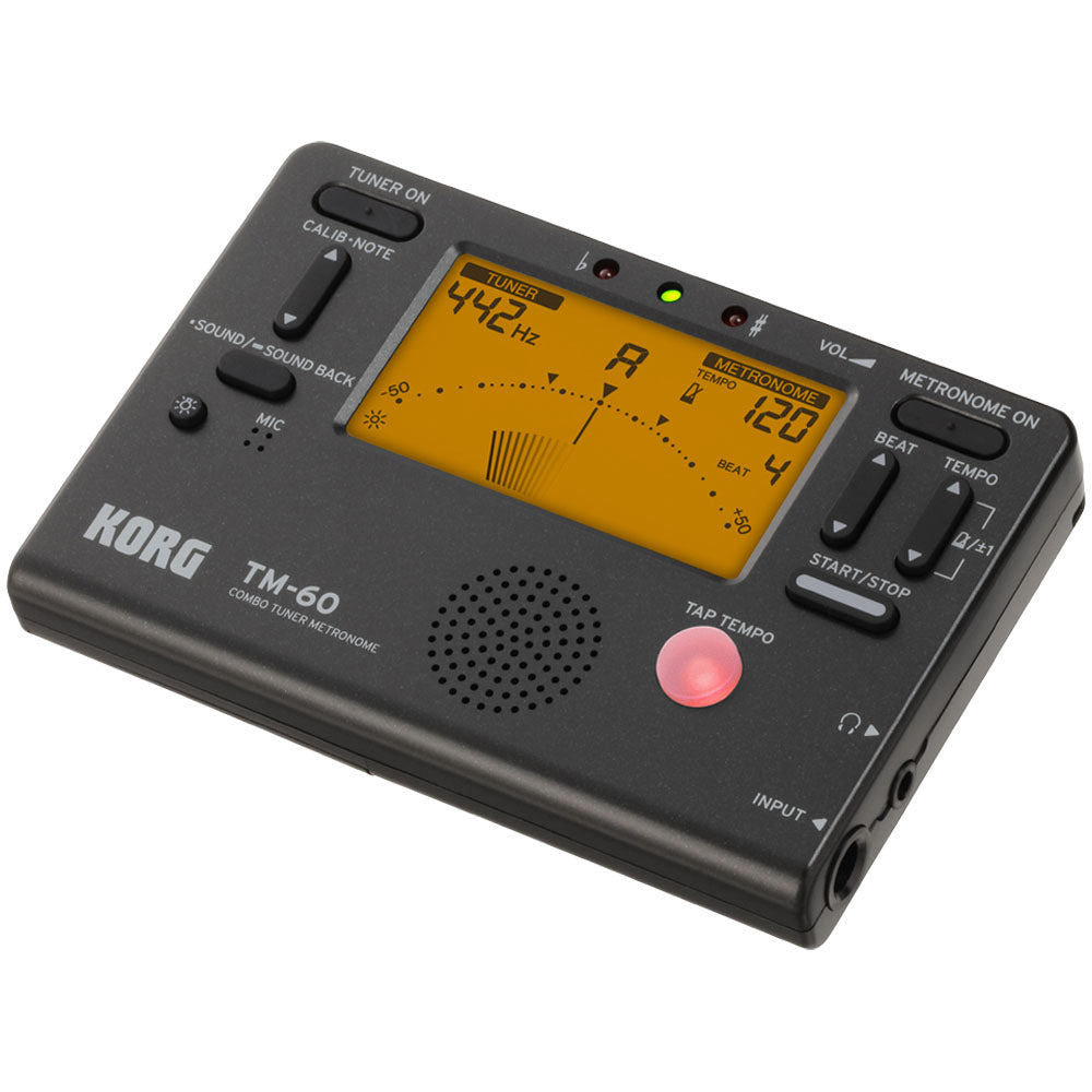 Korg Metrónomo Afinador Con Pantalla Negro Tm60bk TM60BK