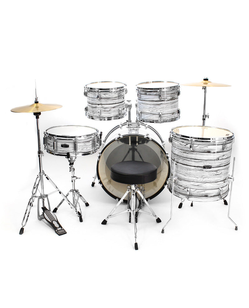 Batería Mapex Tnd5254tcfi Tornado 5pzas White Wood Grain TND5254TCFI