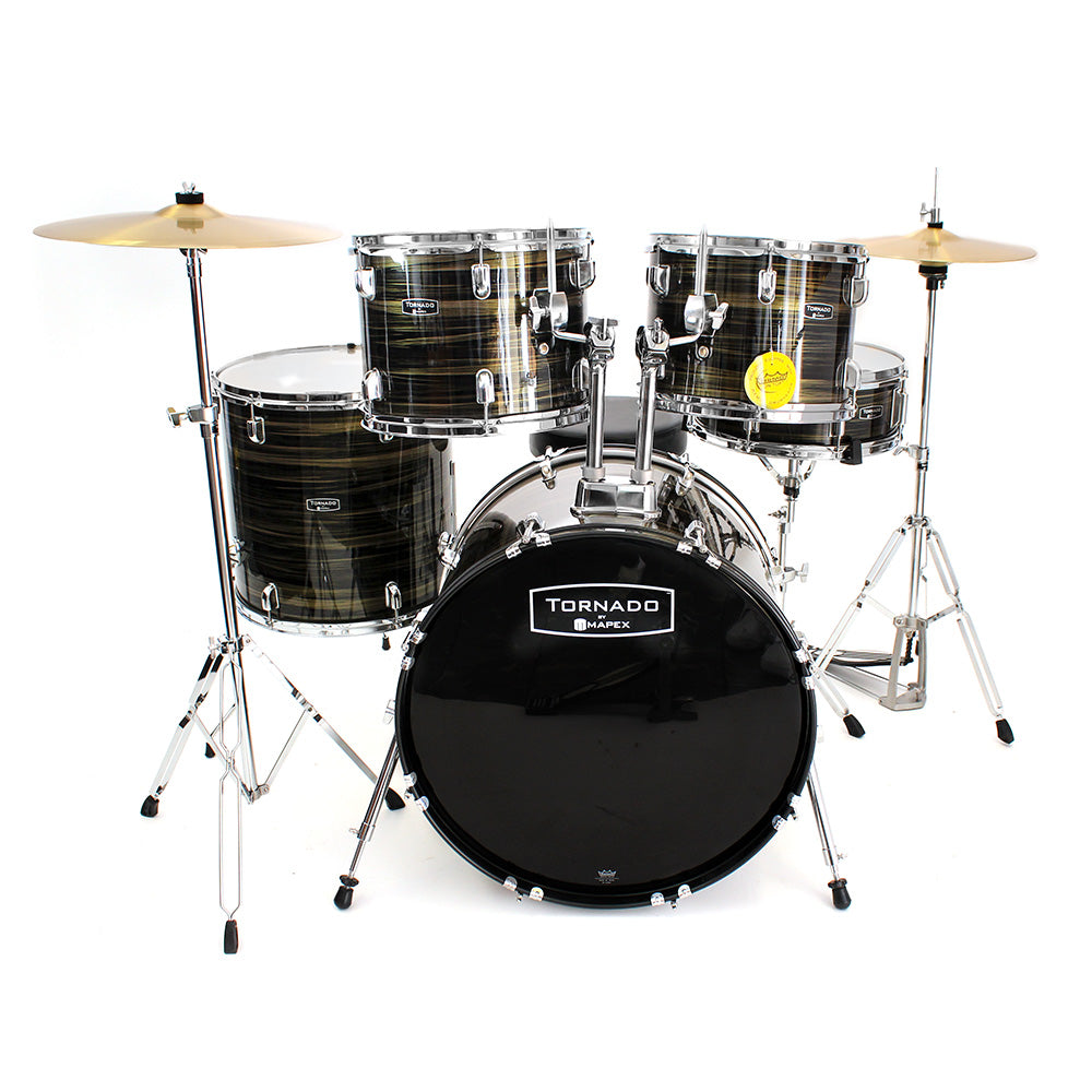 Batería Mapex Tnd5254tcfj Tornado 5pzas Brown Wood Grain TND5254TCFJ