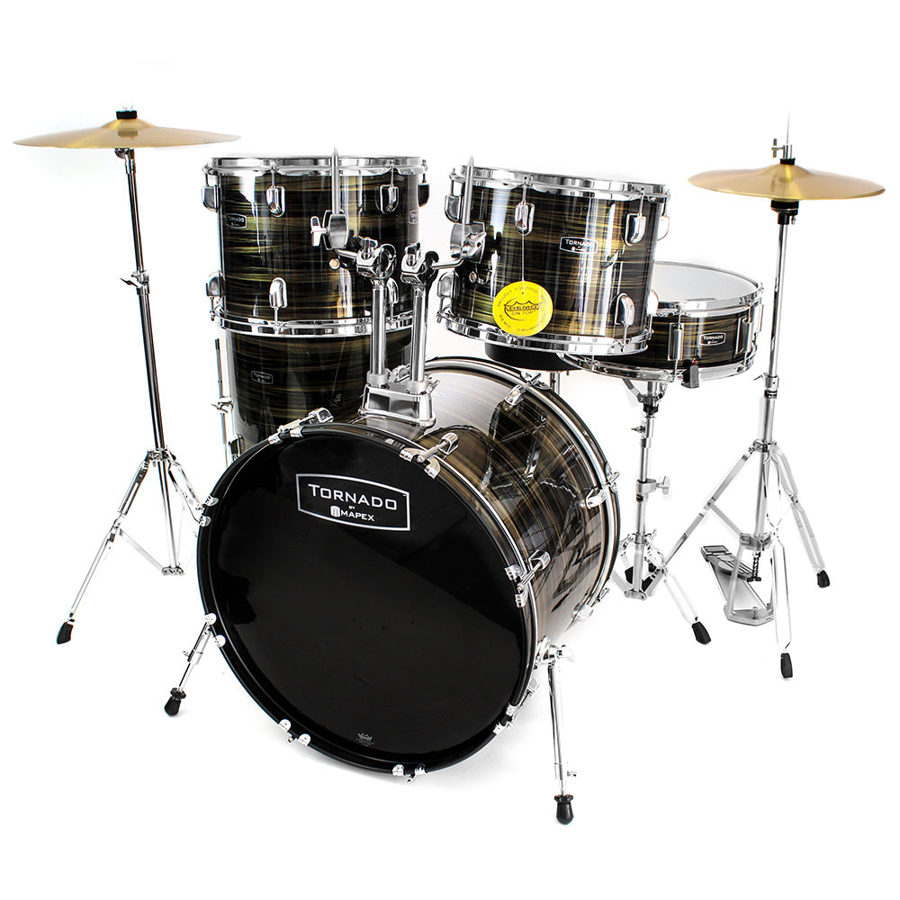 Batería Mapex Tnd5254tcfj Tornado 5pzas Brown Wood Grain TND5254TCFJ