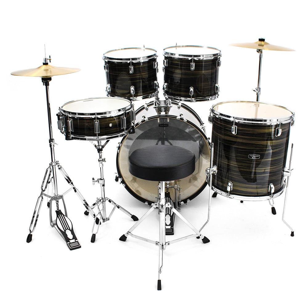 Batería Mapex Tnd5254tcfj Tornado 5pzas Brown Wood Grain TND5254TCFJ