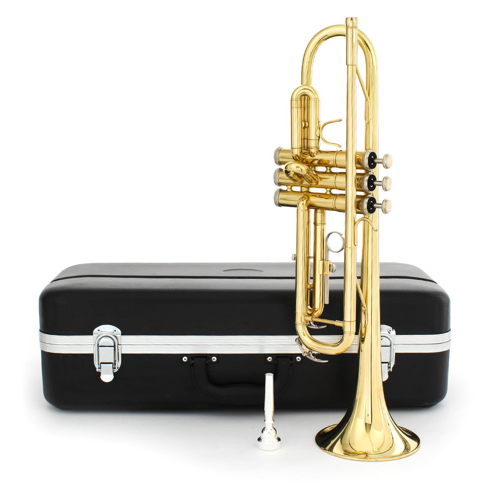 Trompeta Solaris Tr10ln Nickel Dorada con Estuche TR10LN