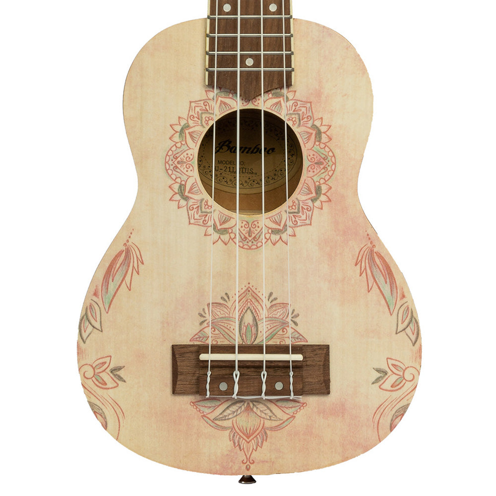Ukulele Bamboo U21 Soprano Lotus Mandala con Funda U21LOTUS