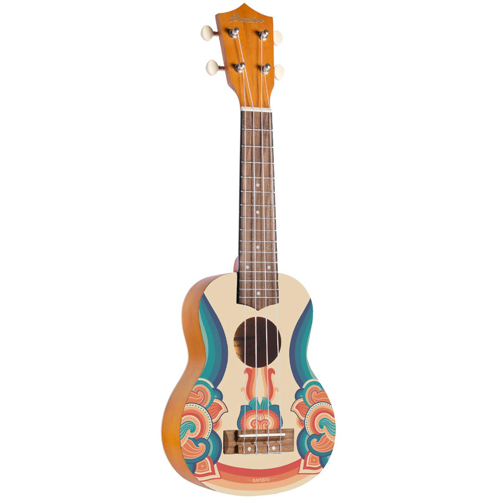 Ukulele Bamboo U21 Soprano Diseño Retro con Funda U21RETRO