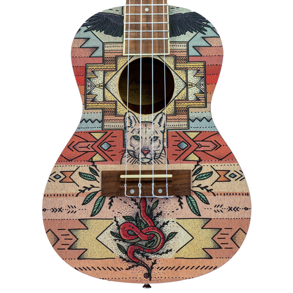 Ukulele Bamboo U23 Andes-s Concierto Andes con Funda U23ANDESS