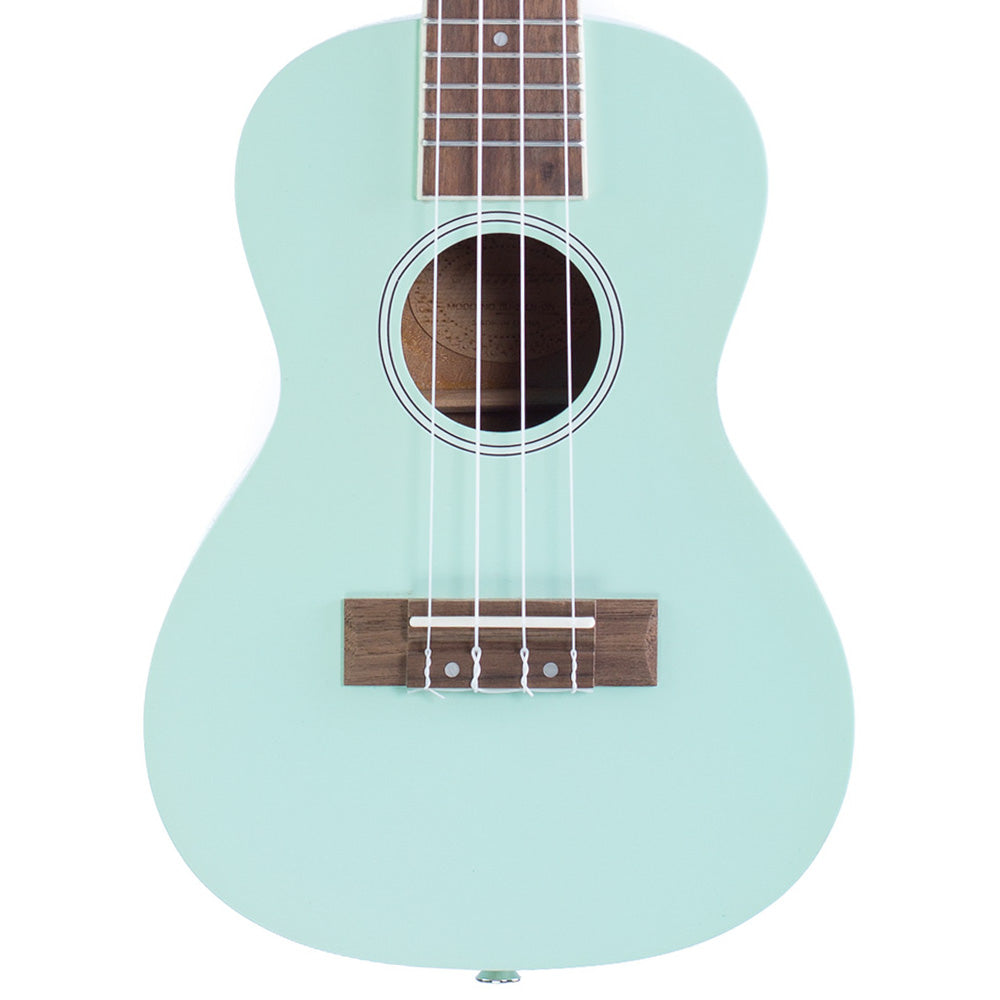 Ukulele Bamboo U23lgn Concierto Estudio Verde Aqua con Funda U23LGN