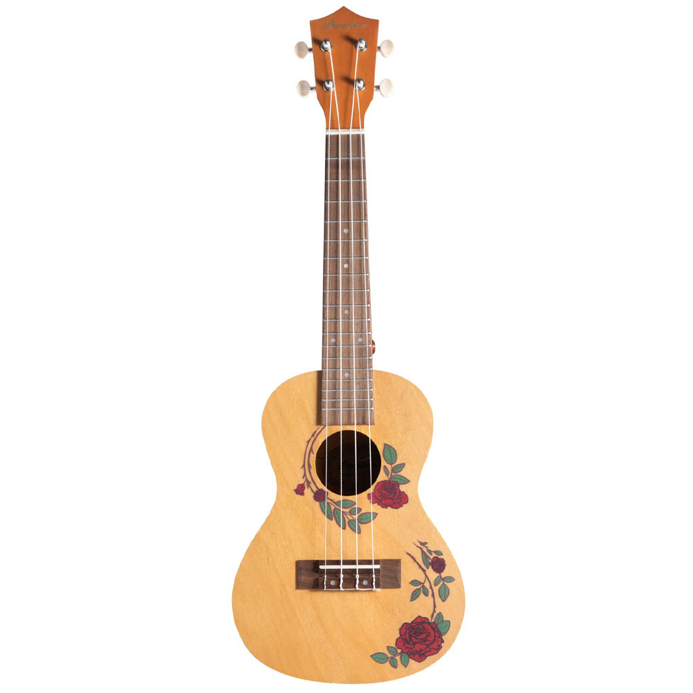 Ukulele Bamboo U23Concierto Diseño Roses Linden con Funda U23ROSES