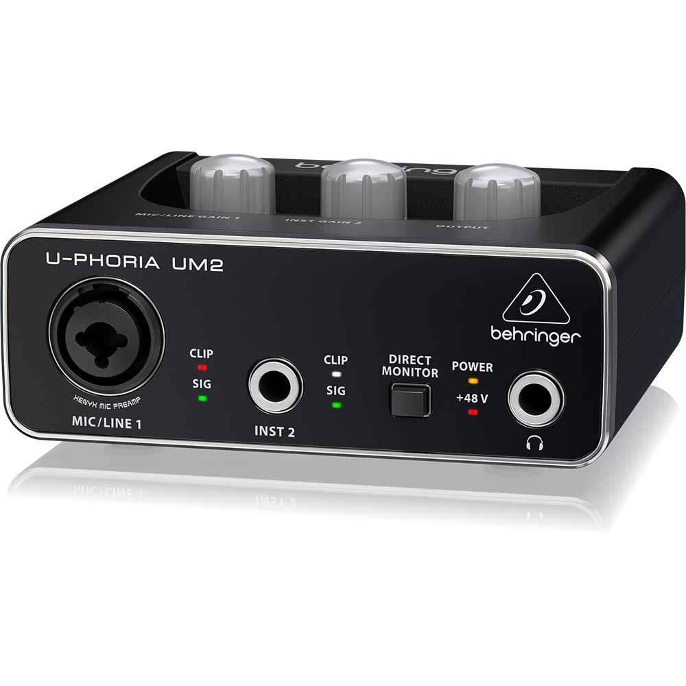 Interface de Audio USB U-Phoria 2 entradas BEHRINGER UM2