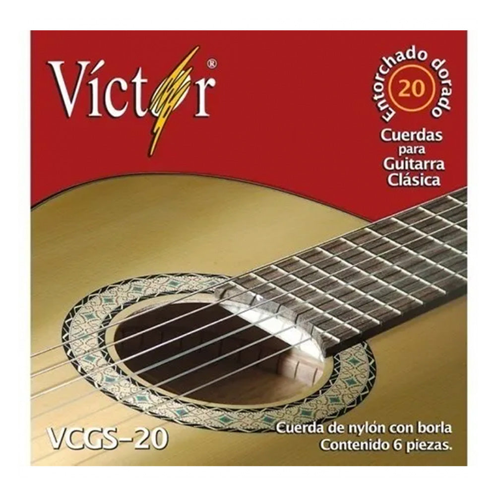 Encordadura Guitarra Acústica Victor Vcgs20 Nylon VCGS20