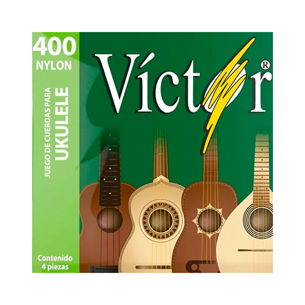 Encordadura Ukulele Victor Vcuk400 Nylon Negro VCUK400