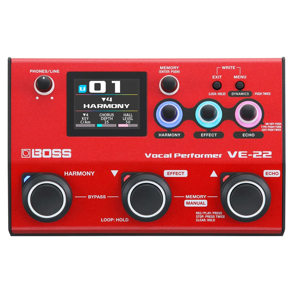 Boss Ve22 Procesador Para Voz Con Doble Pedal Vocal Performer