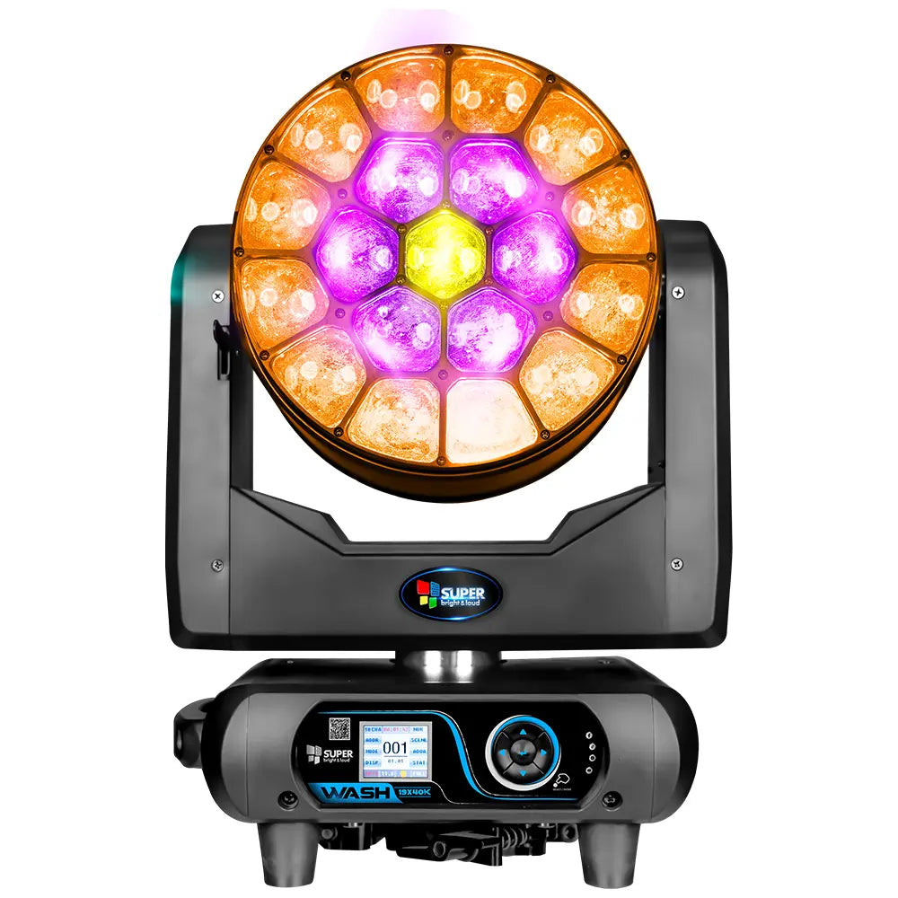 Super Bright Wash19x40k Iluminación Cabeza Móvil Led Rgbw 4 En 1, 19 X 40
