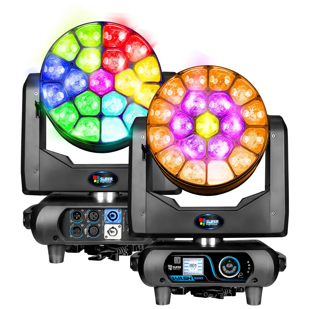 Super Bright Wash19x40k Iluminación Cabeza Móvil Led Rgbw 4 En 1, 19 X 40