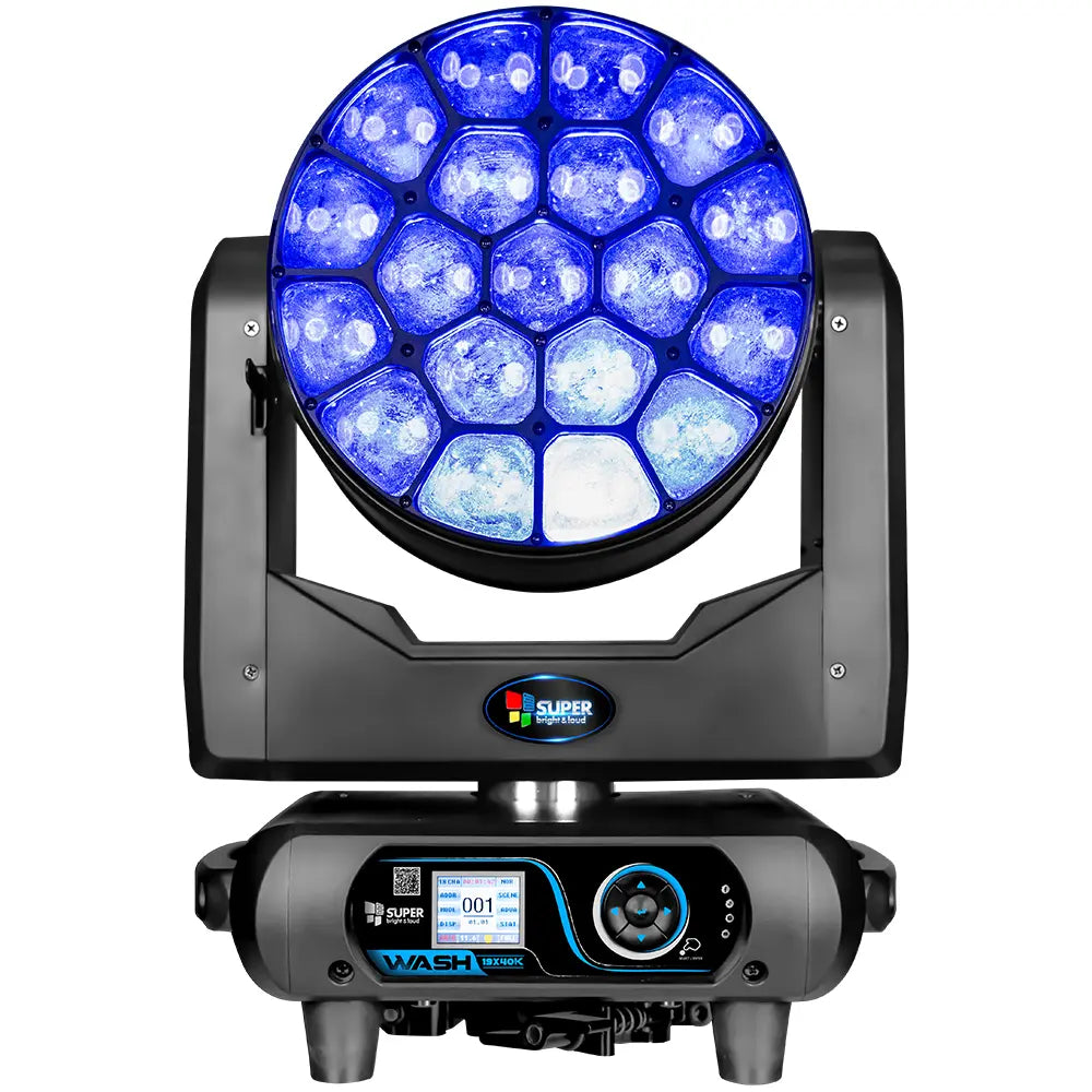 Super Bright Wash19x40k Iluminación Cabeza Móvil Led Rgbw 4 En 1, 19 X 40