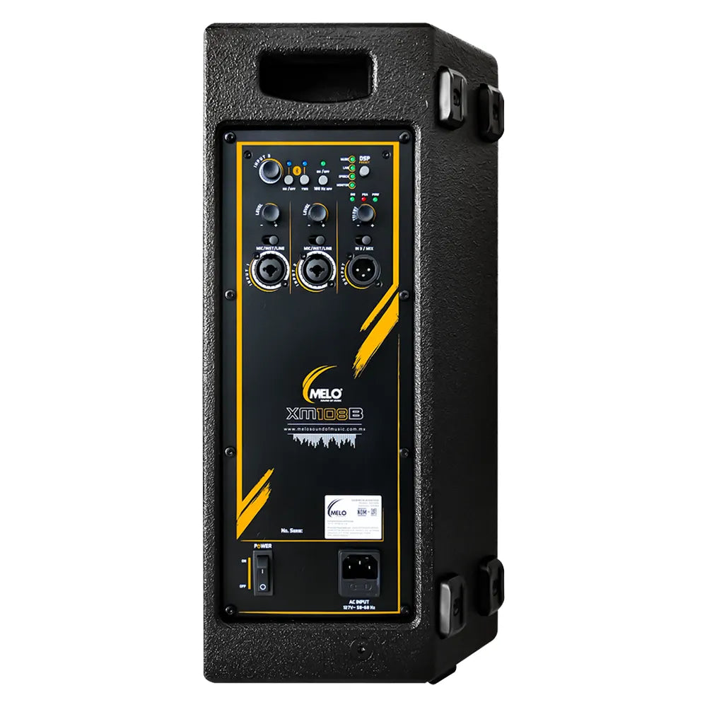 Melo XM108B Bafle Activo Flexible 8" 380W RMS 121 DB SPL Pico