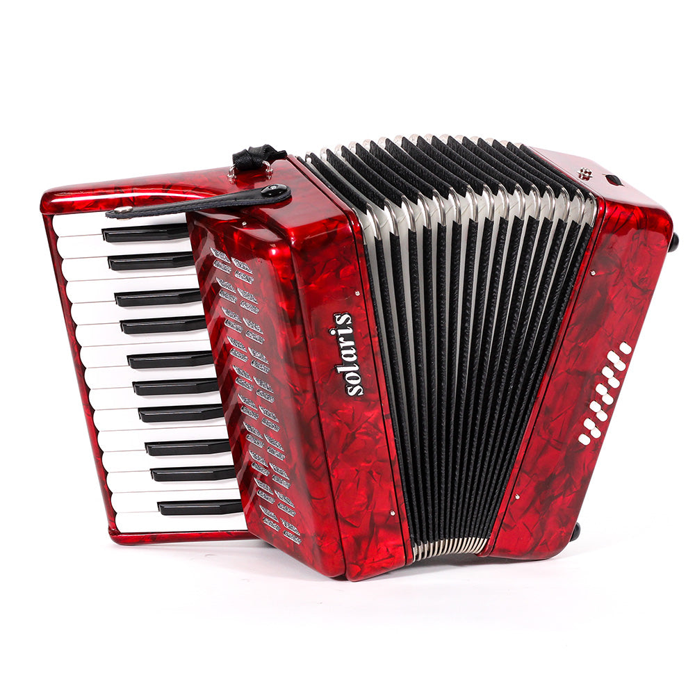 Acordeón Solaris Yjp2512r 25 Tec 12 Baj Rojo YJP2512R