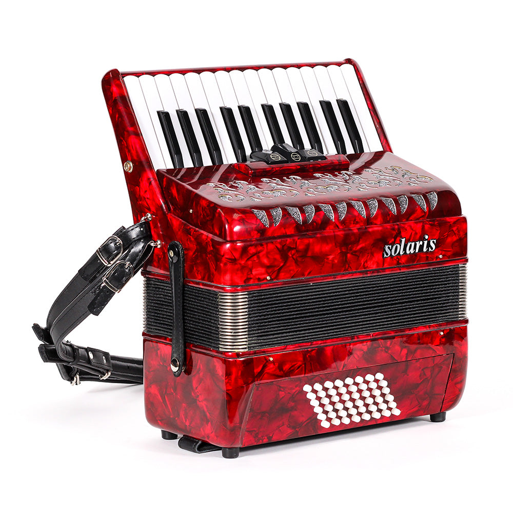 Acordeón Solaris Yjp2648 26 Tec 48 Baj 3 Reg Roj YJP2648R
