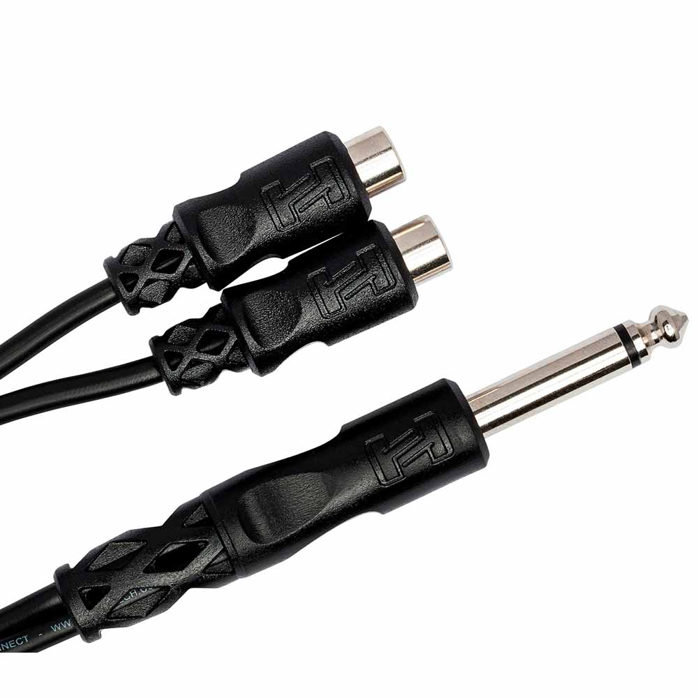 Cable Y Hosa Ypr103 1/4 In Ts To Dual Rcaf YPR103