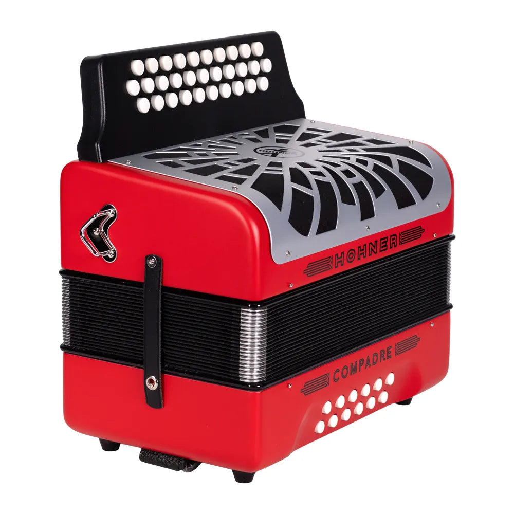 Acordeón Hohner Botones Compadre 31 Botones FA-SIB-MIB Rojo A48441