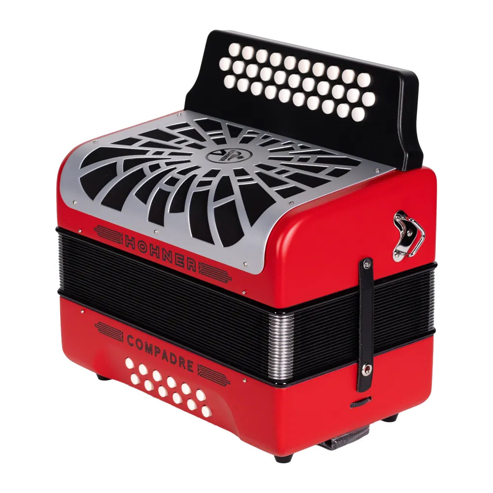 Acordeón Hohner Botones Compadre 31 Botones FA-SIB-MIB Rojo A48441