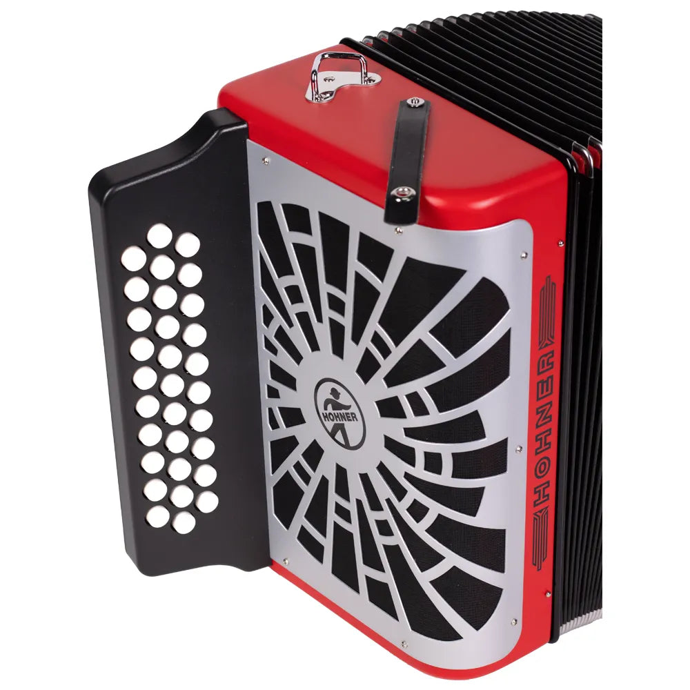 Acordeón Hohner Botones Compadre 31 Botones FA-SIB-MIB Rojo A48441