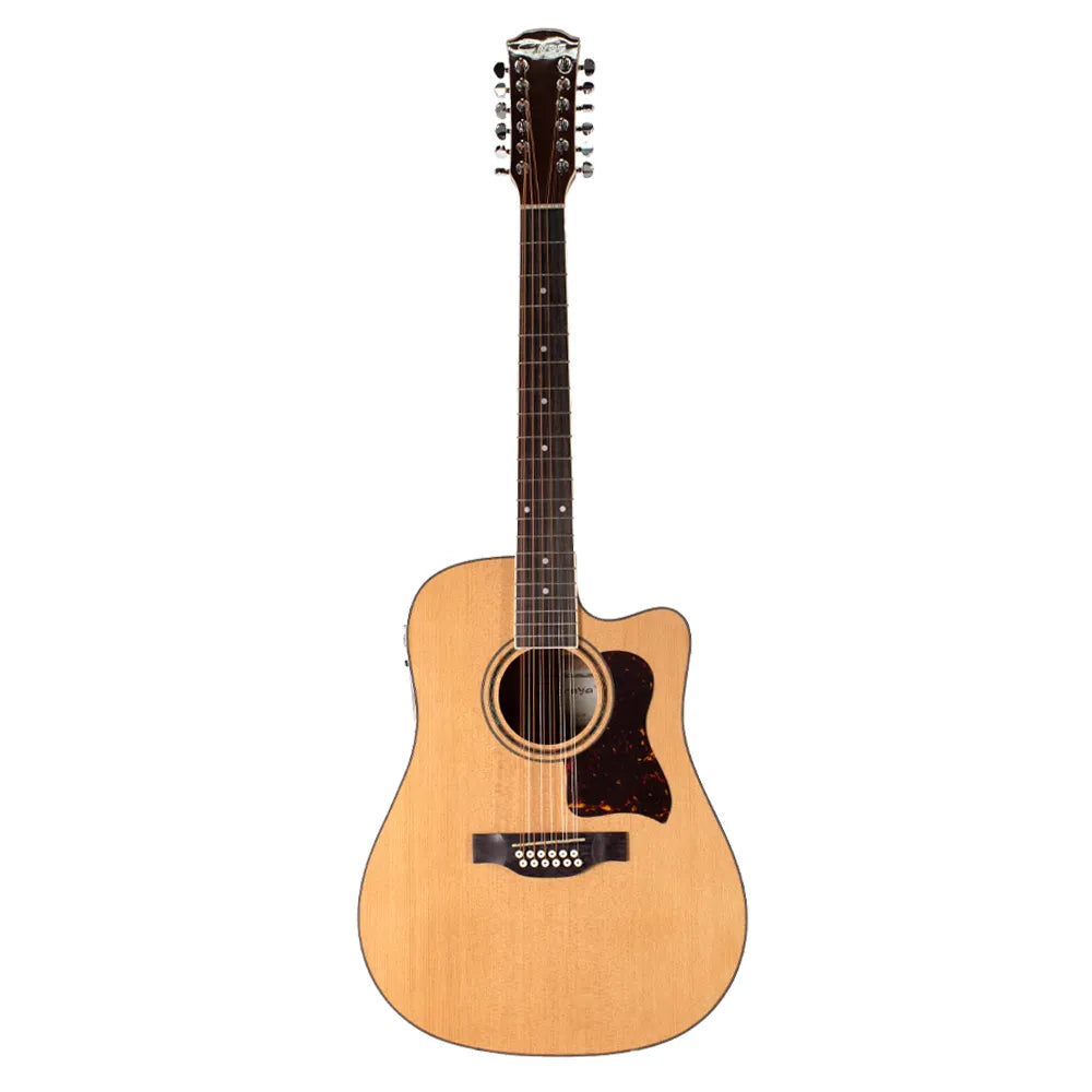 Guitarra Electroacústica Caraya F66012eqcn 12 Cuerdas Natural Con Recorte