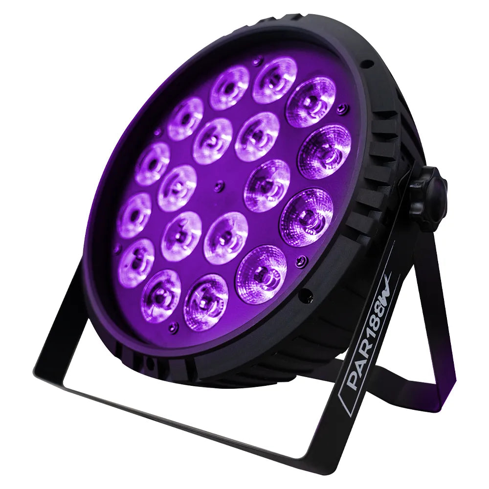 Super Bright Par188W Iluminación 18 Leds De 18W Rgbw