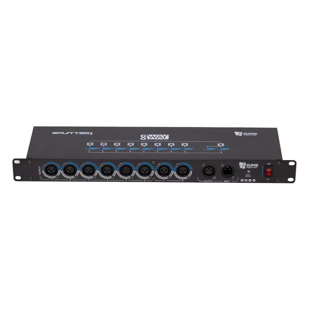Super Bright Splitteruniverse8 Amplificador para Rack Dmx 1 In 8 Out