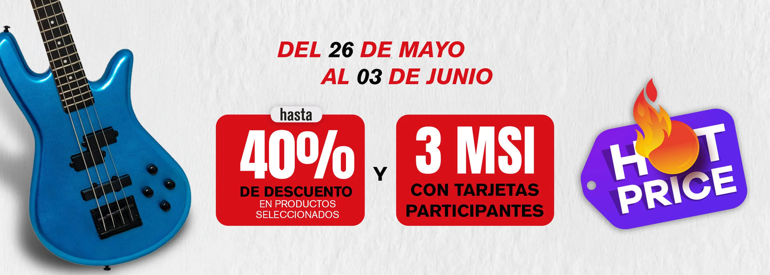 ¡Hot Price ya comenzó en Gama Music! Hasta 40% de descuento y meses sin intereses