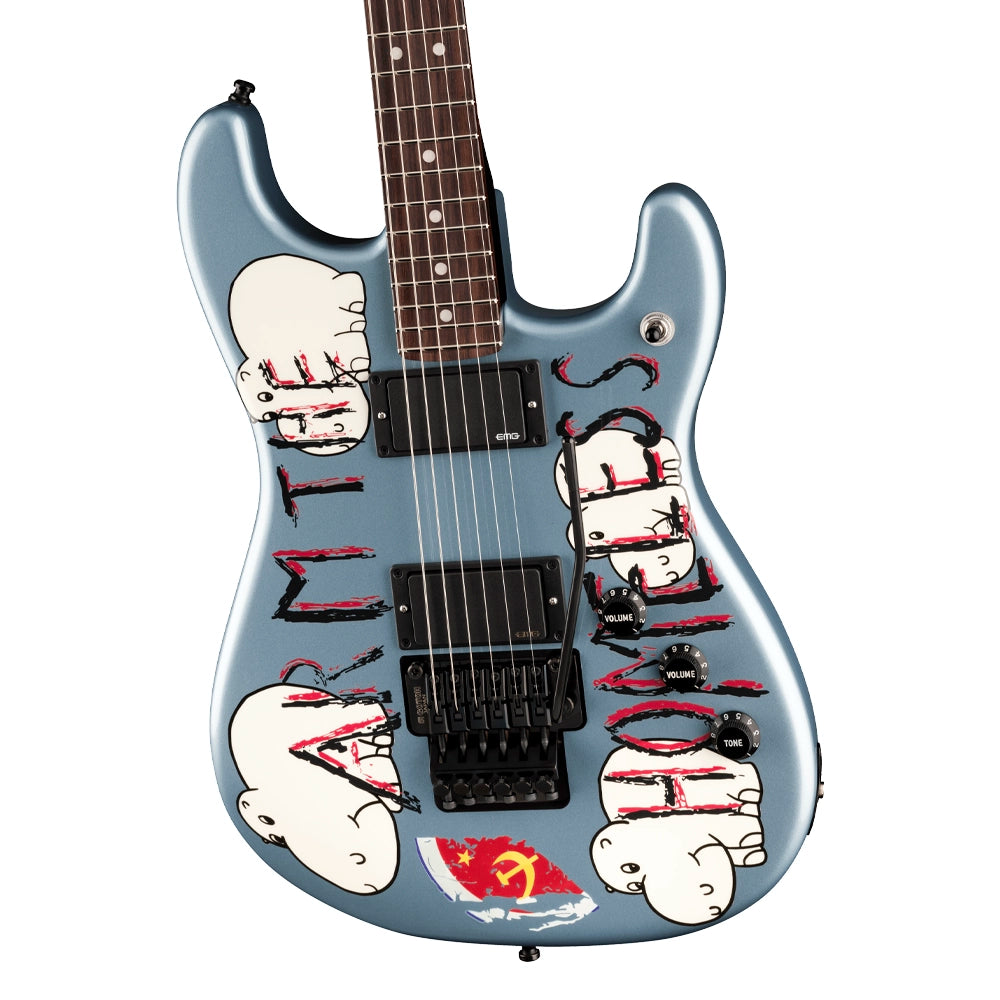 Fender 0140360783 Guitarra Eléctrica Tom Morello Arm The Homeless Blue Ice Metallic