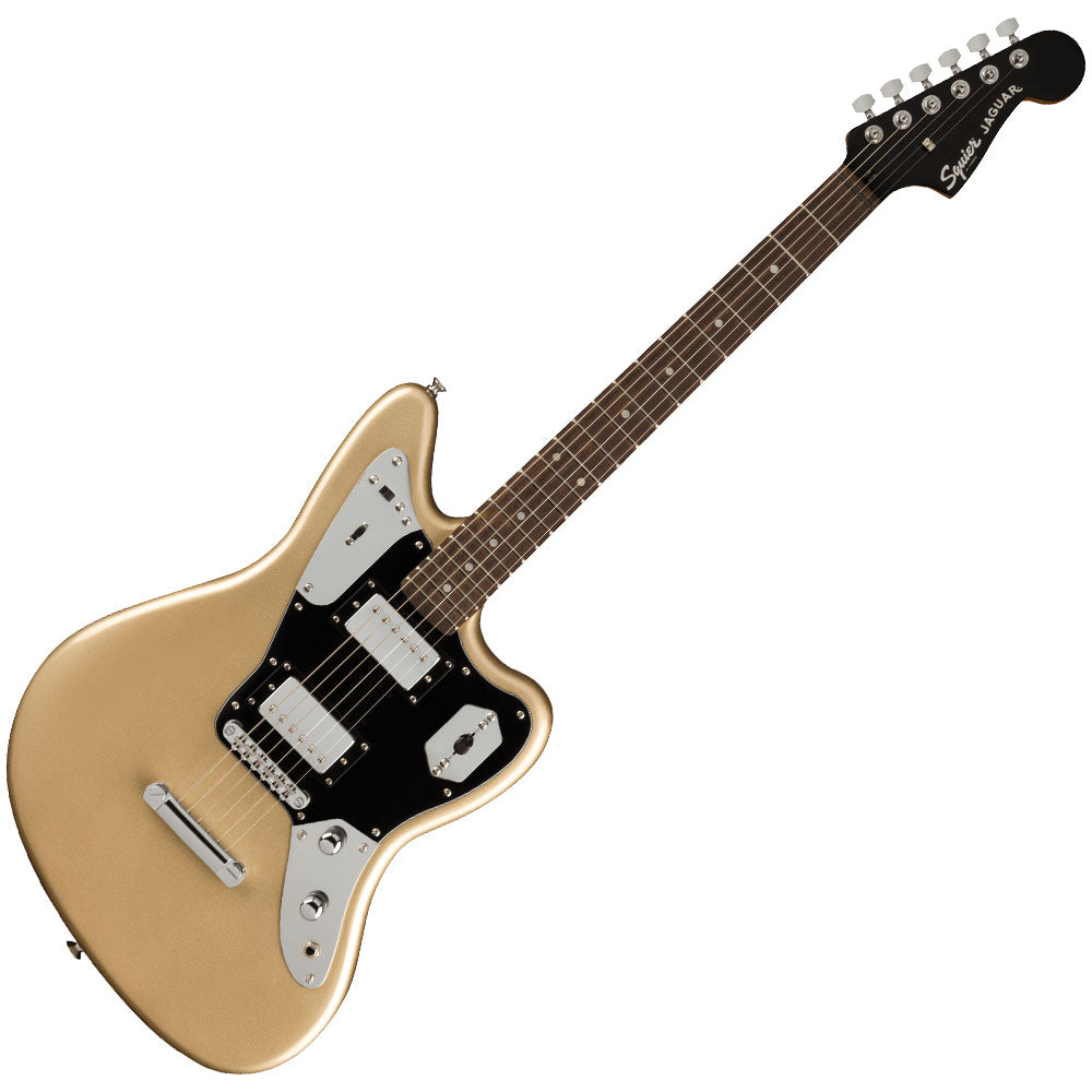 Guitarra Eléctrica Fender SQUIER 0370350544 Contemporary Jaguar HH ST Black Pickguard Shoreline Gold