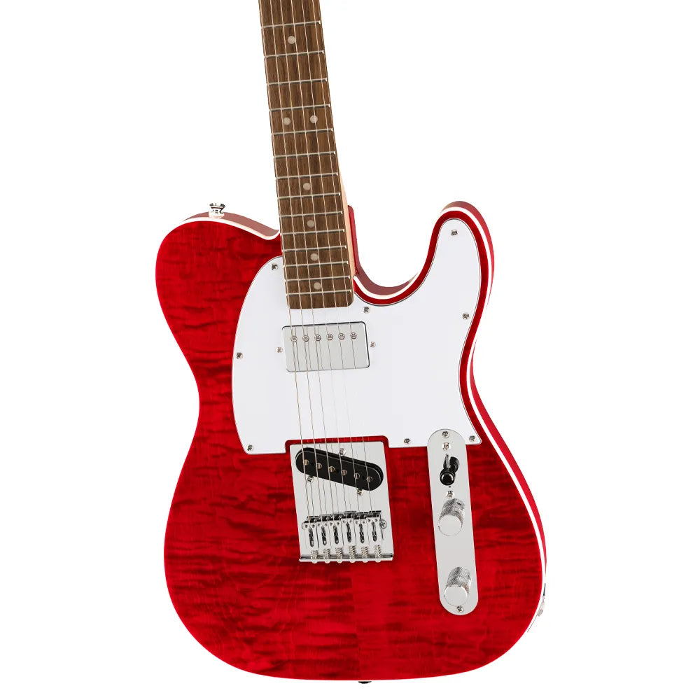 Fender Squier 0378280538 Guitarra Eléctrica Affinity Series Telecaster FMT SH Crimson Red Transparent