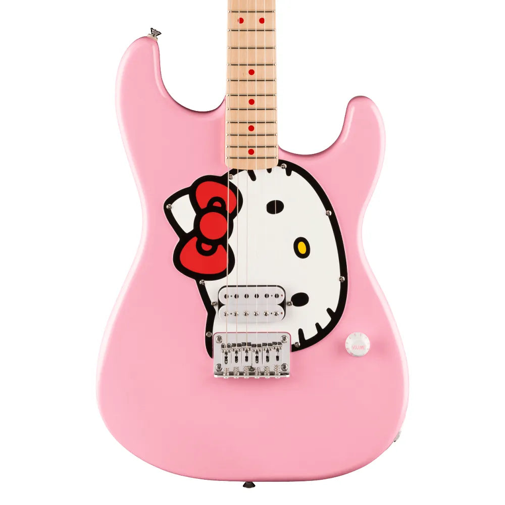 Fender Squier 0379102970 Guitarra Eléctrica Limited Edition Hello Kitty Stratocaster with Gig Bag Black andPink