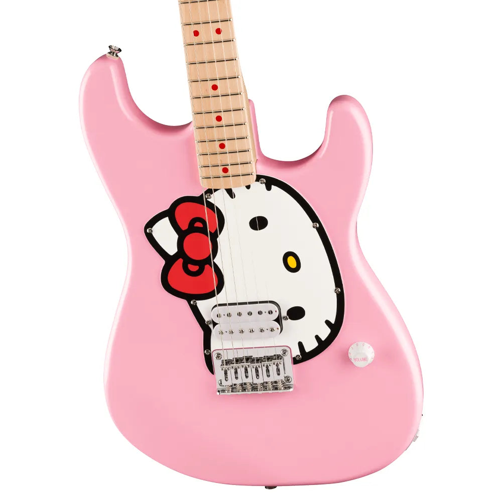 Fender Squier 0379102970 Guitarra Eléctrica Limited Edition Hello Kitty Stratocaster with Gig Bag Black andPink