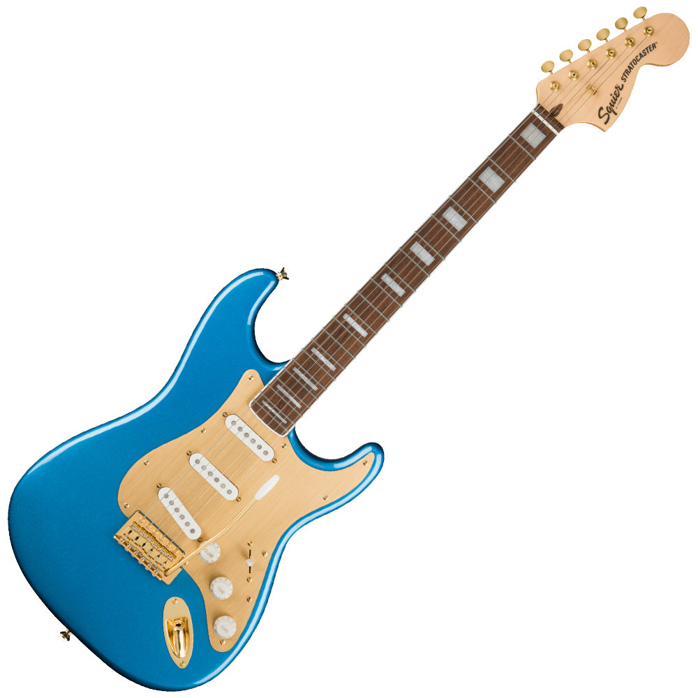 Guitarra Eléctrica Squier 0379410502 40th Anniversary Stratocaster Gold Edition Lake Placid Blue