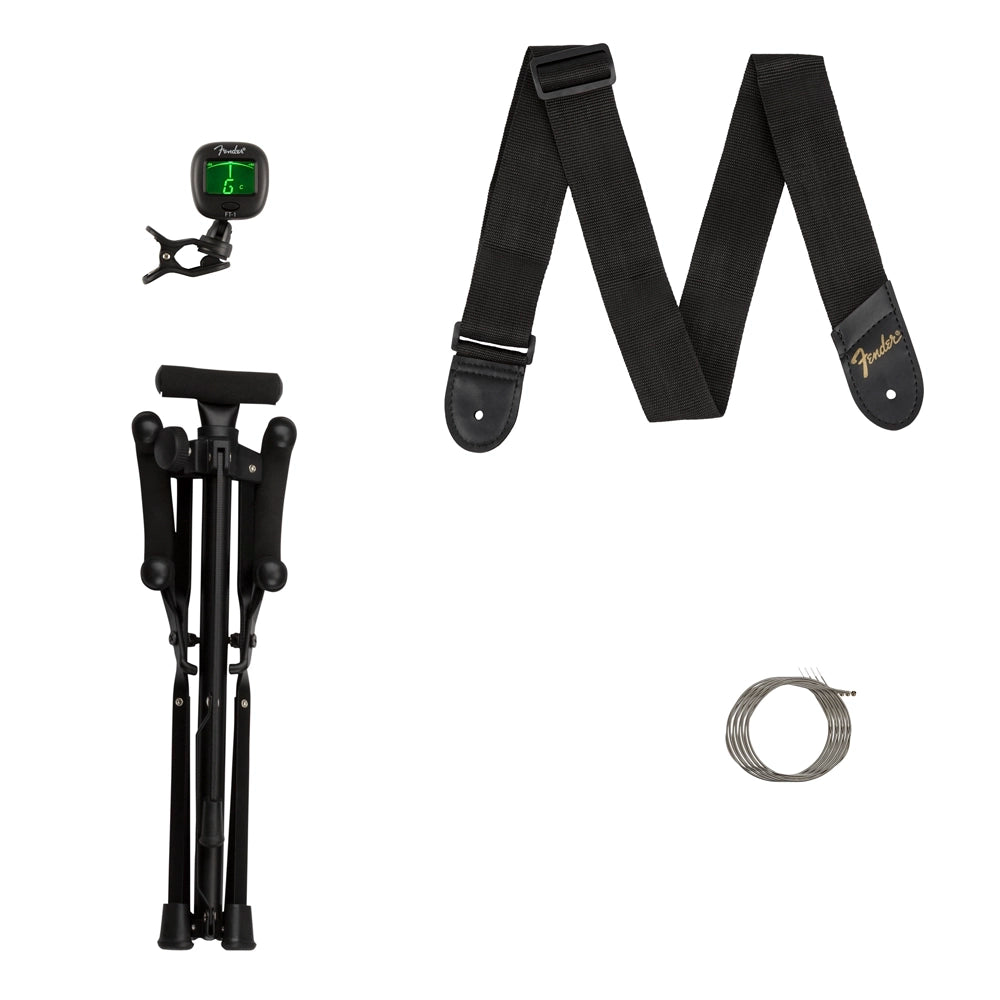 Squier 0379900006 Paquete Bajo Eléctrico Debut Collection Precision Bass Black 120V (Funda Tahalí Cable Atril Encordadura)