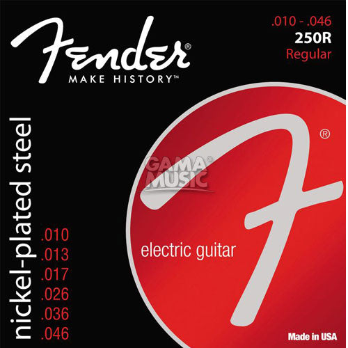 Encordadura para Guitarra Eléctrica Regular .010/.046 FENDER 0730250406